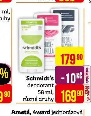 Teta Schmidt´s deodorant nabídka