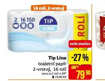 Teta Tip line toaletní papír nabídka
