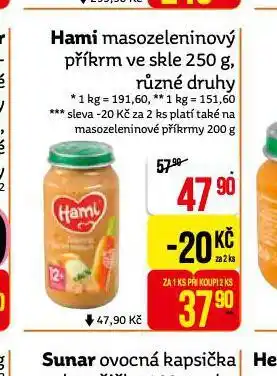 Teta Hami masozeleninový příkrm nabídka