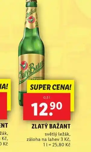 Lidl Pivo zlatý bažant nabídka