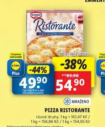 Lidl Pizza ristorante nabídka