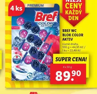 Lidl Bref wc blok color aktiv nabídka