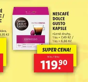 Lidl Nescafé dolce gusto nabídka