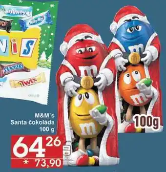 Jip M&m's santa čokoláda, 100 g nabídka