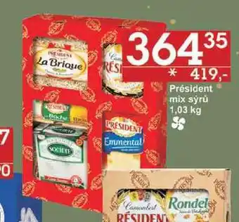 Jip Président mix sýrů, 1,03 kg nabídka