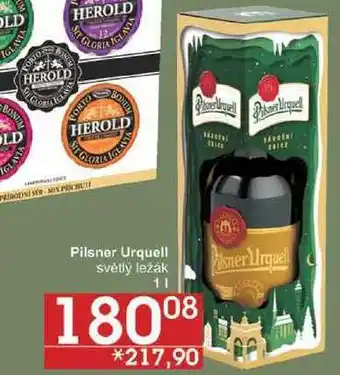 Jip Pilsner urquell světlý ležak, 1 l nabídka
