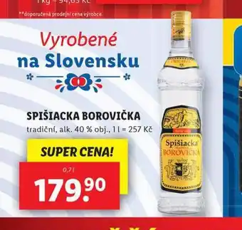 Lidl Spišská borovička nabídka
