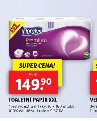Lidl Florasyl toaletní papír xxl nabídka