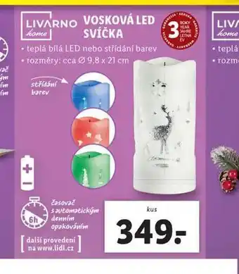 Lidl Vosková led svíčka nabídka