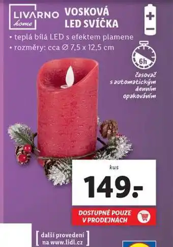 Lidl Vosková led svíčka nabídka