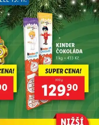 Lidl Kinder čokoláda nabídka