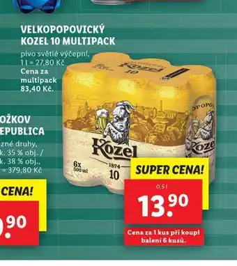Lidl Pivo velkopopovický kozel 10 nabídka