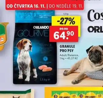 Lidl Orlando granule pro psy nabídka