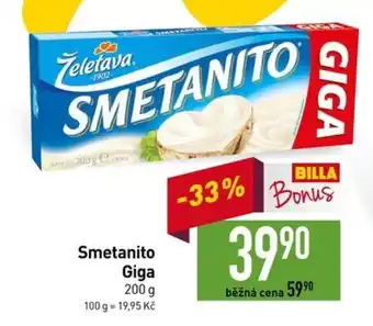 Billa Smetanito Giga nabídka