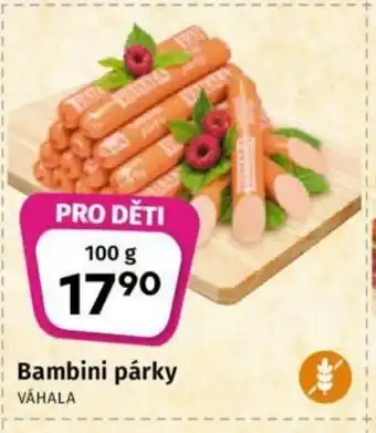 Coop Bambini párky nabídka
