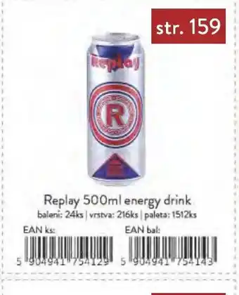 Qanto Replay 500ml energy drink nabídka