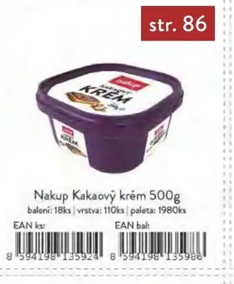 Qanto Nakup Kakaový krém 500g nabídka