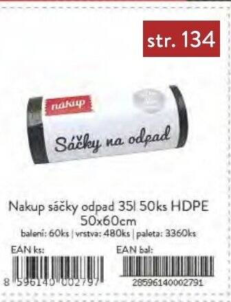 Qanto Nakup sáčky odpad 35l 50ks HDPE 50x60cm nabídka