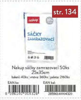Qanto Nakup sáčky zamrazovací 50ks 25x35cm nabídka