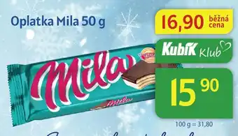 Kubík potraviny Oplatka Mila 50 g nabídka