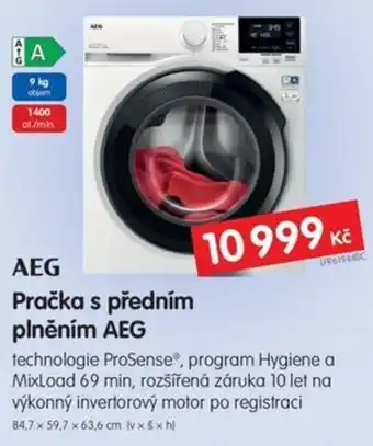 Pračka s předním plněním AEG