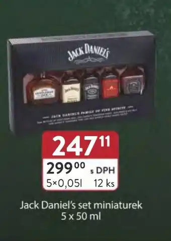 Qanto Jack Daniel's set miniaturek 5 x 50 ml nabídka