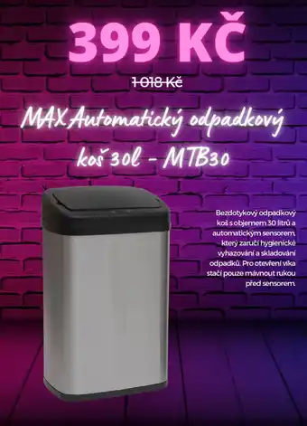 MAX Automatický odpadkový koš 30 l-MTB30
