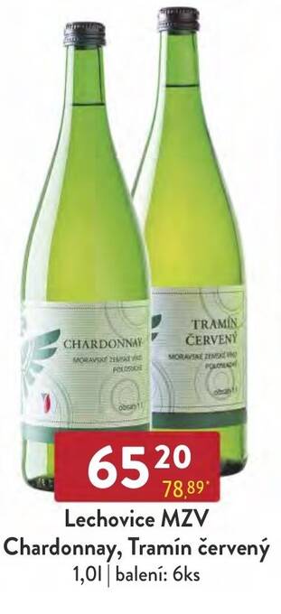 Qanto Lechovice MZV Chardonnay, Tramín červený nabídka