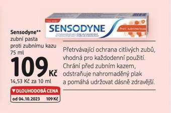 dm drogerie Sensodyne zubní pasta nabídka