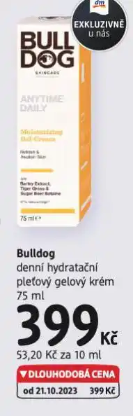 dm drogerie Bulldog krém nabídka