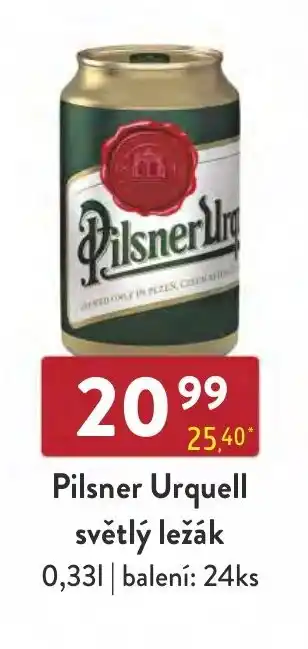 Qanto Pilsner Urquell světlý ležák 0.33 l. nabídka
