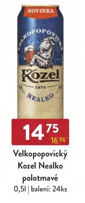 Qanto Velkopopovický Kozel Nealko polotmavé nabídka