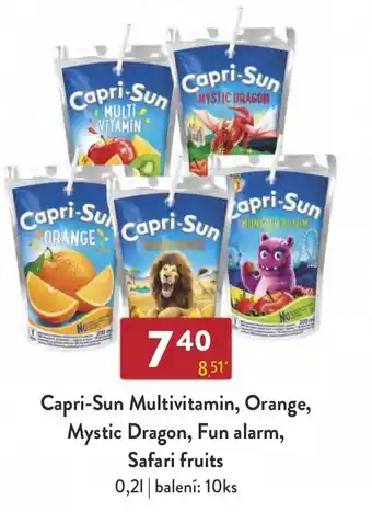 Capri-Sun Multivitamin, Orange, Mystic Dragon, Fun alarm, Safari fruits