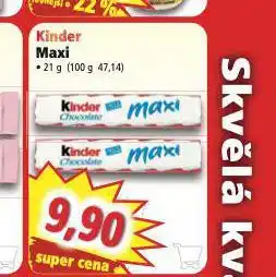 Norma Kinder maxi nabídka