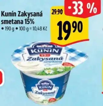 Albert Kunín Zakysaná smetana 15% nabídka