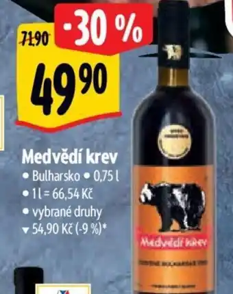 Albert Medvědí krev nabídka