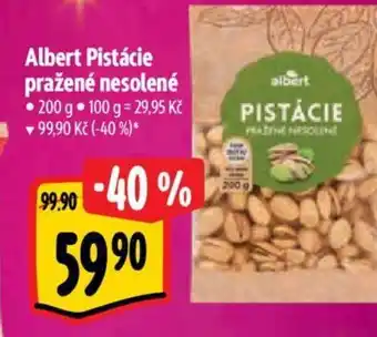 Albert Albert Pistácie pražené nesolené nabídka
