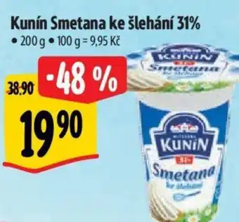 Albert Kunín Smetana ke šlehání 31% nabídka