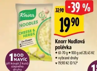 Albert Knorr Nudlová polévka nabídka