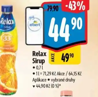 Albert Relax Sirup nabídka
