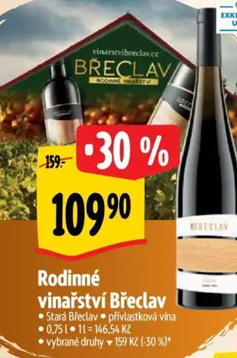 Albert Rodinné vinařství Břeclav nabídka