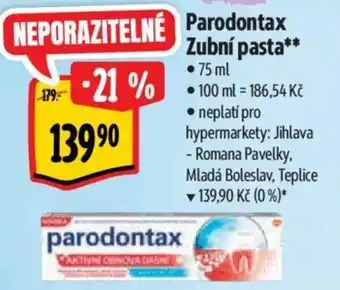 Albert Parodontax Zubní pasta nabídka