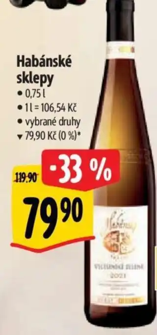 Albert Habánské sklepy nabídka