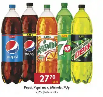 Qanto Pepsi, Pepsi max, Mirinda, 7Up nabídka