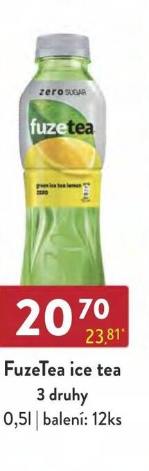 Qanto FuzeTea ice tea 3 druhy 0.5 l. nabídka