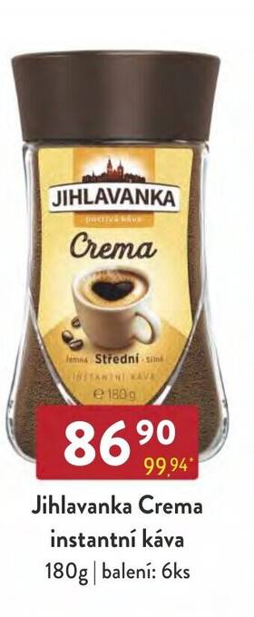 Qanto Jihlavanka Crema instantní káva nabídka