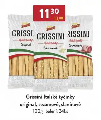 Qanto Grissini Italské tyčinky original, sezamové, slaninové 100g nabídka
