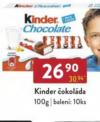 Qanto Kinder čokoláda 100g nabídka