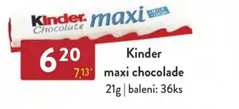 Qanto Kinder maxi Chocolate 21g nabídka