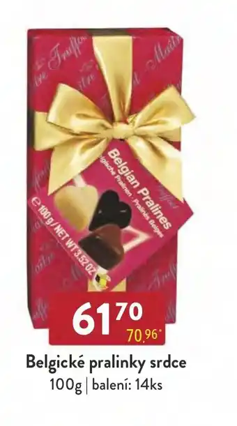 Qanto Belgické pralinky srdce 100g nabídka